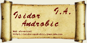 Isidor Androbić vizit kartica